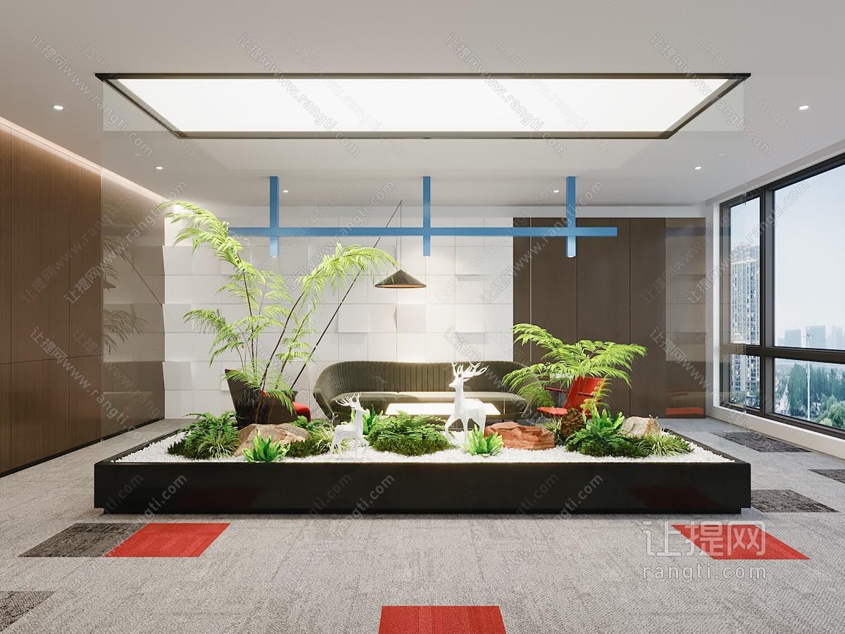 现代室内植物景观园艺小品