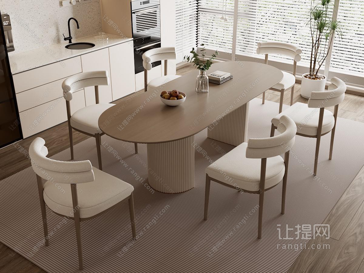 现代餐桌椅组合