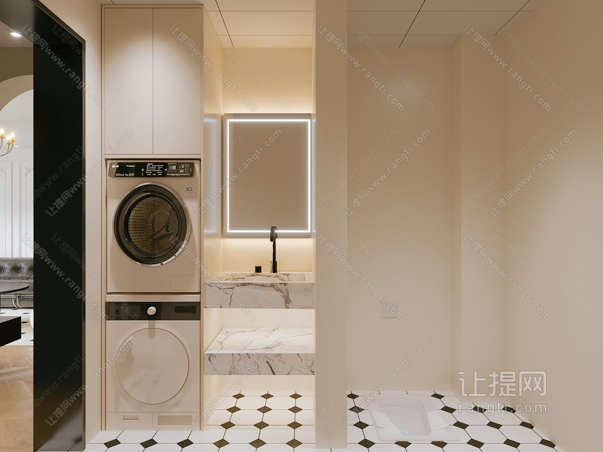现代卫浴间 洗手间