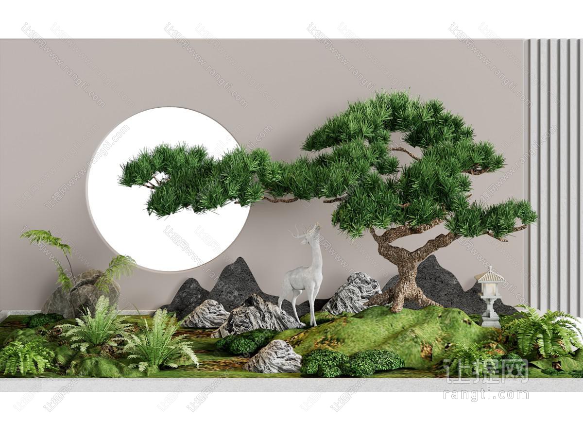 新中式室内景观园艺小品