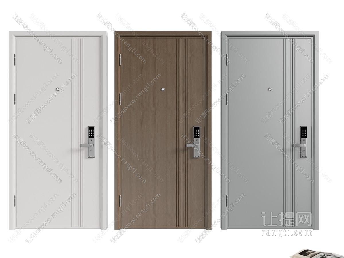 现代防盗门 入户门 平开门