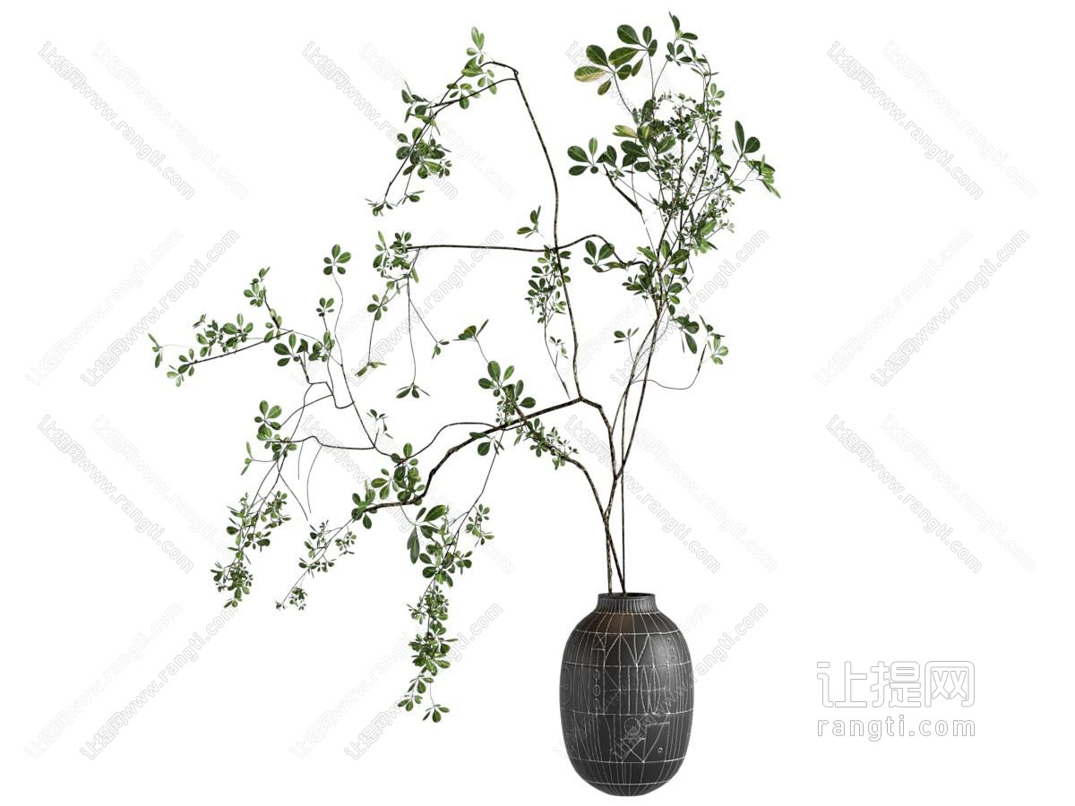 侘寂风陶瓷花瓶花卉