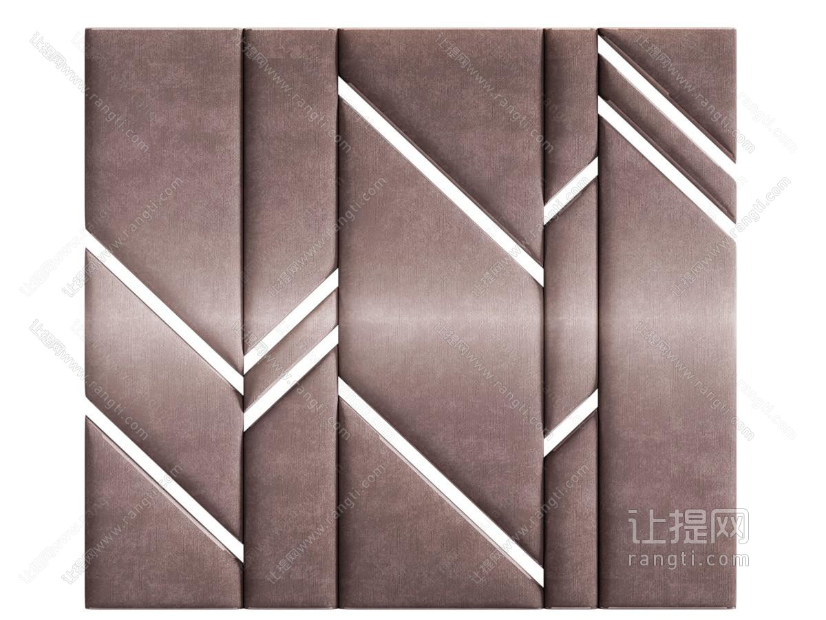 现代软包床头背景墙