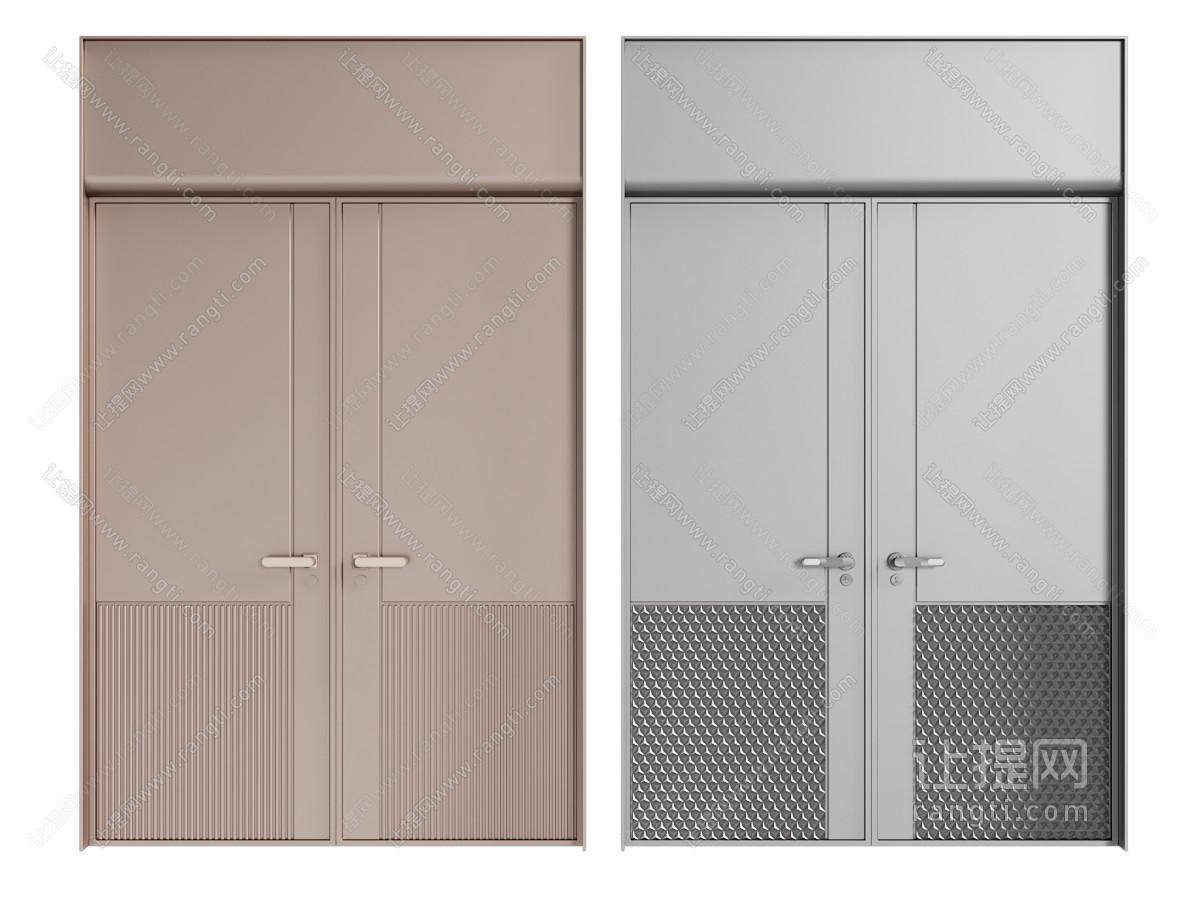 现代金属双开门 大门