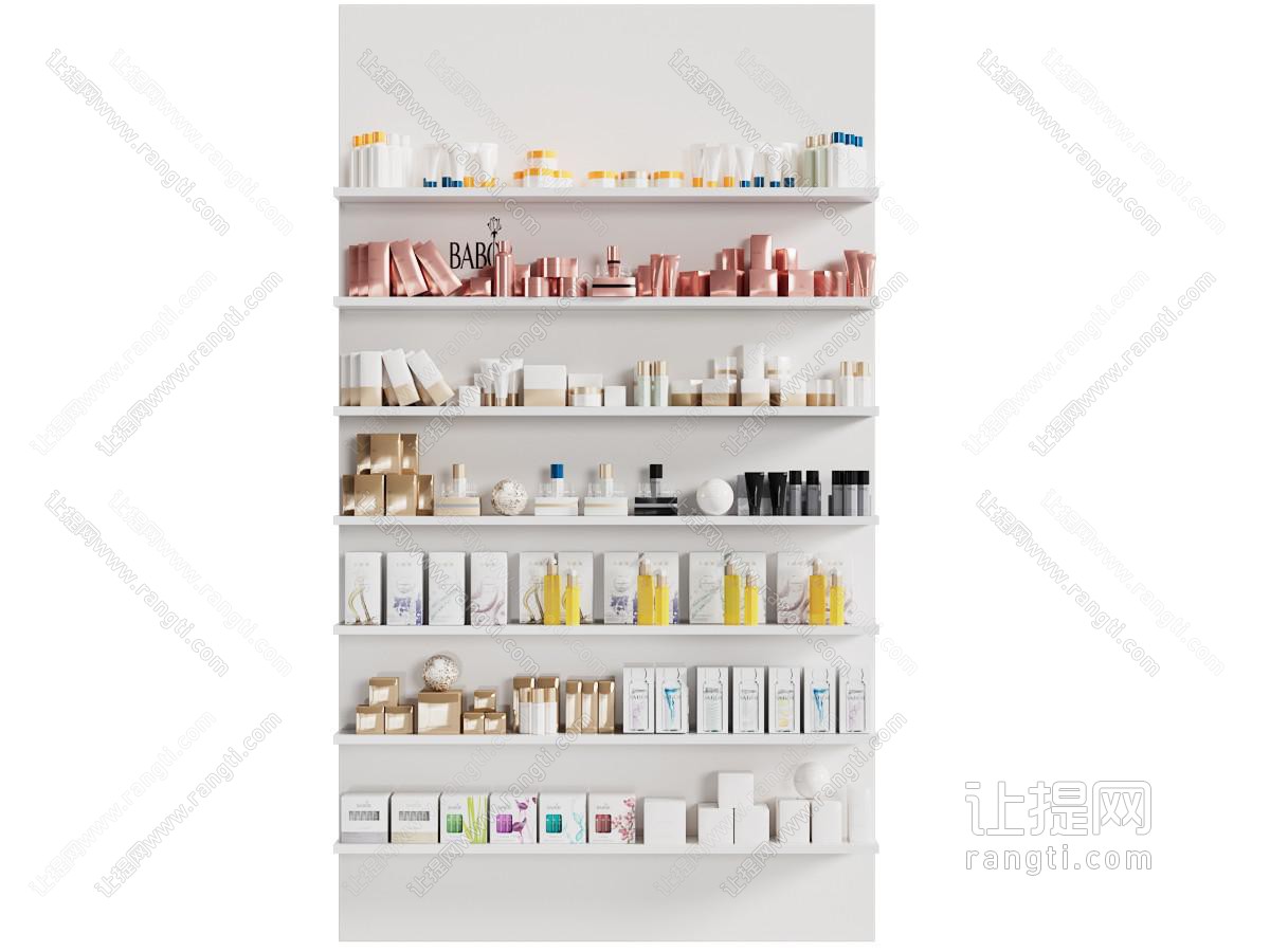 现代护肤品 化妆品展柜 展架