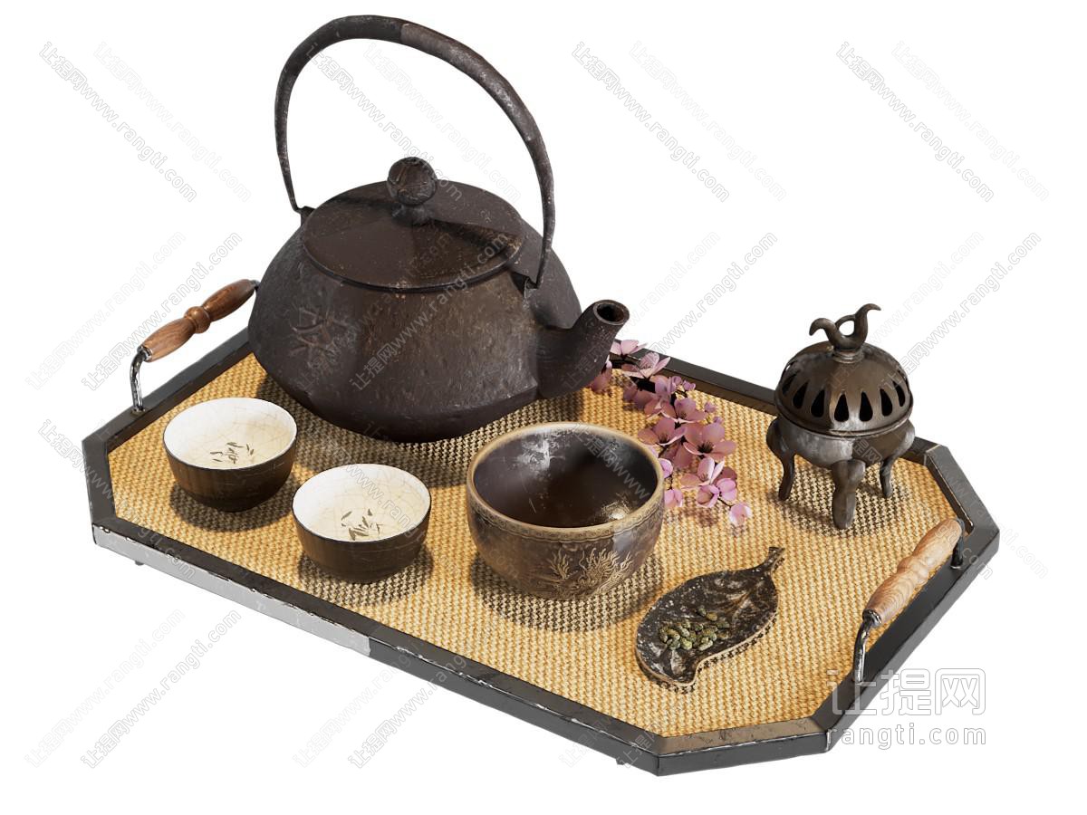新中式托盘茶壶 茶具杯子