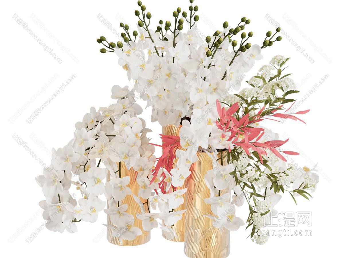 现代花瓶花卉