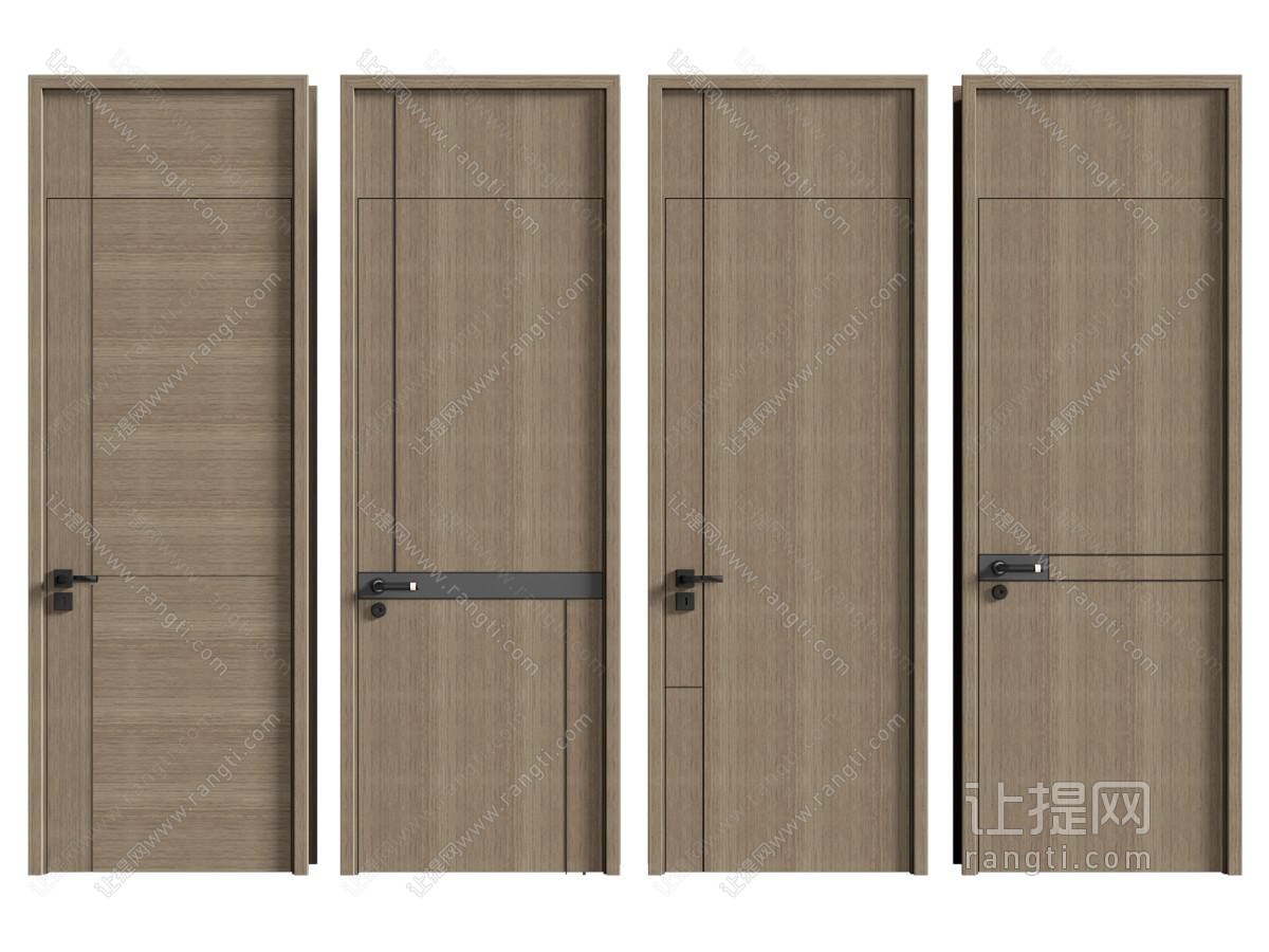 现代木门 房门 平开门