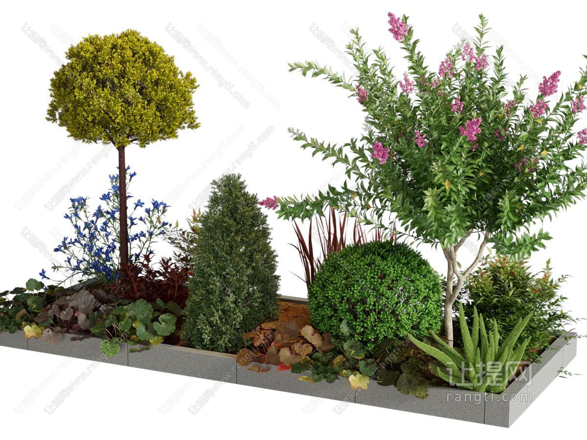 现代花坛花草树木景观园艺小品