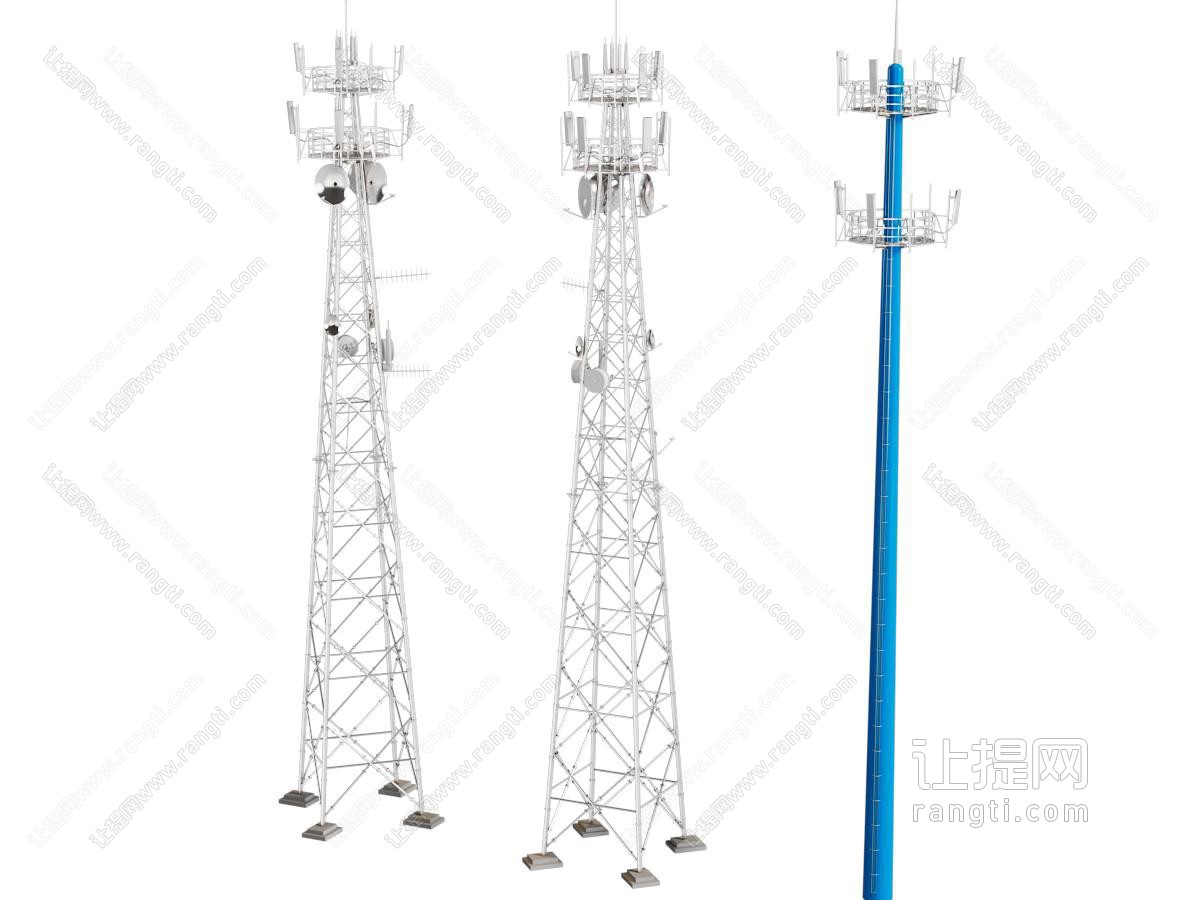 现代信号塔 联通基站信号发射塔