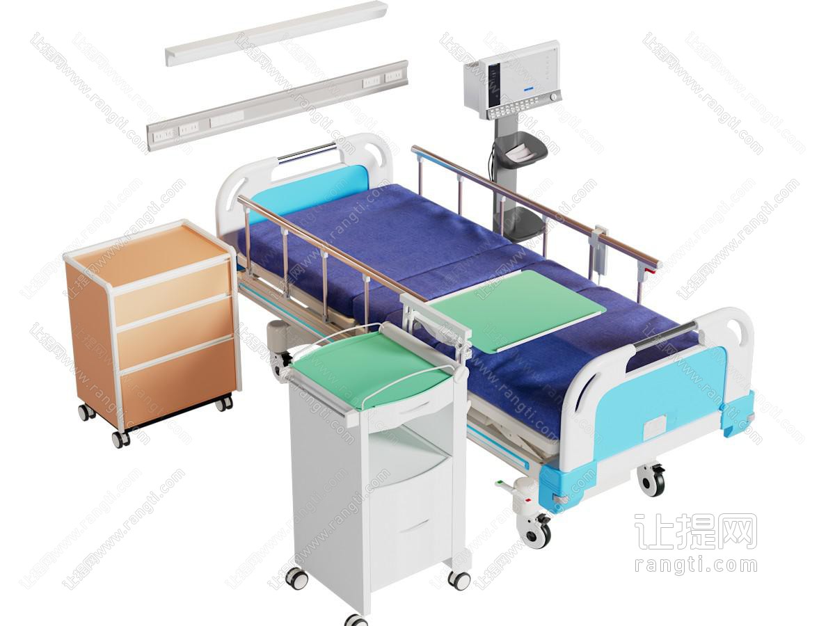 现代病床 床头柜 医疗器械