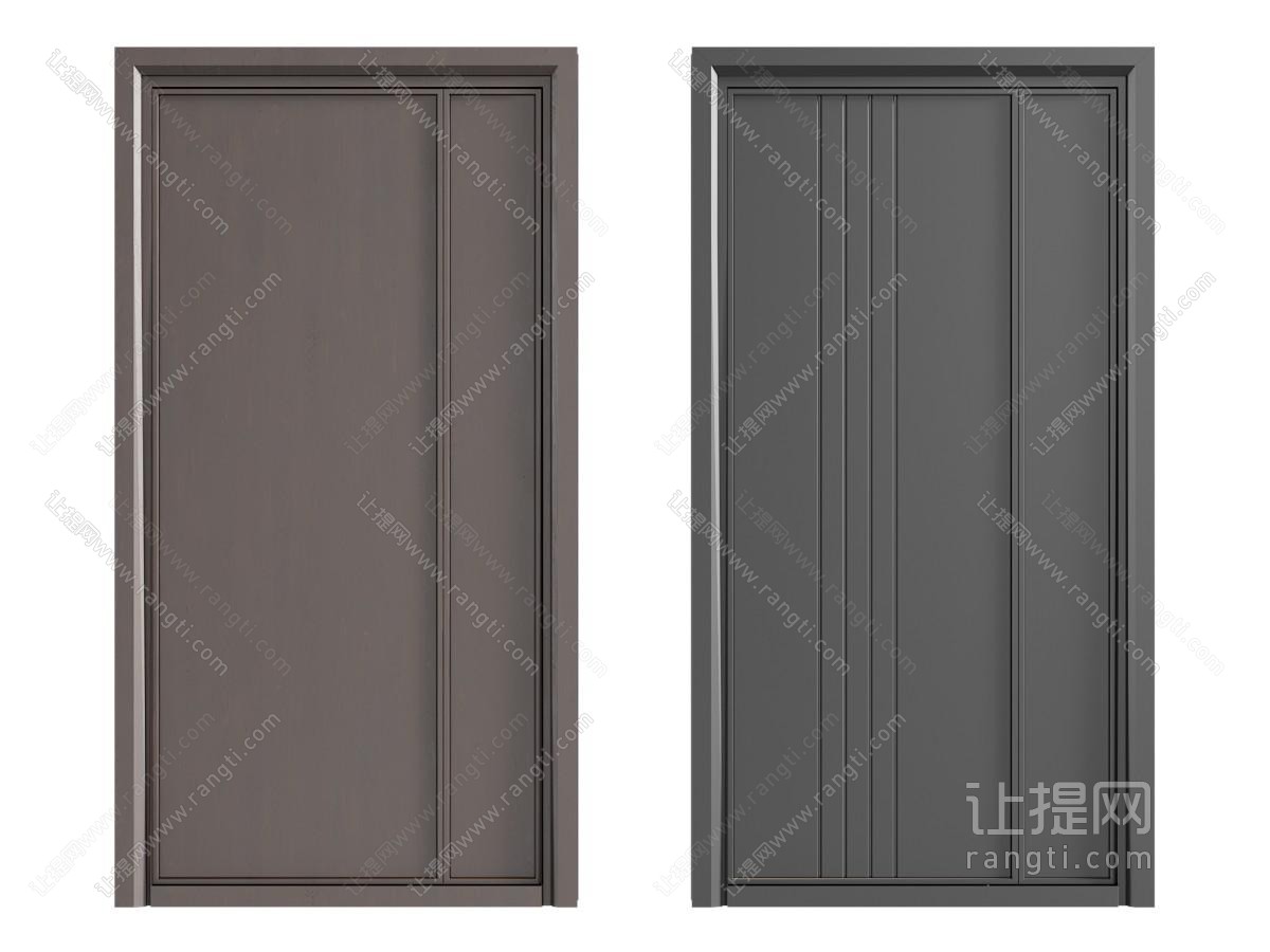 现代子母门 入户门 大门 平开门