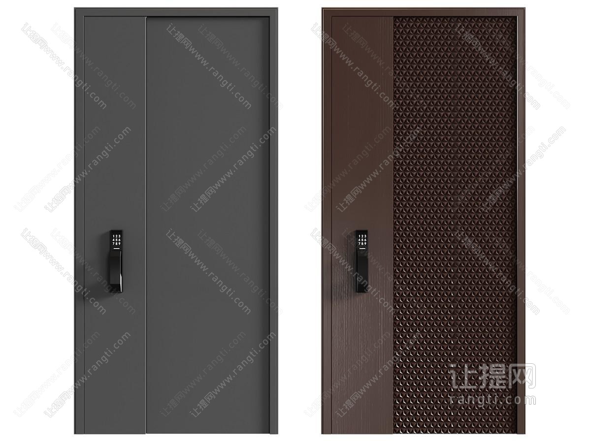 现代密码锁防盗门 平开门 入户门