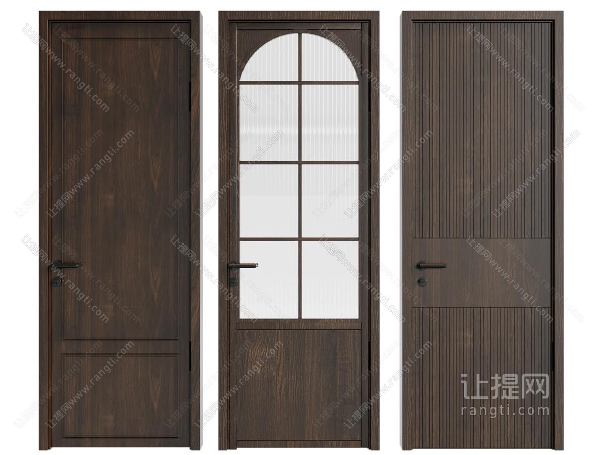 法式中古风木门 房门 平开门