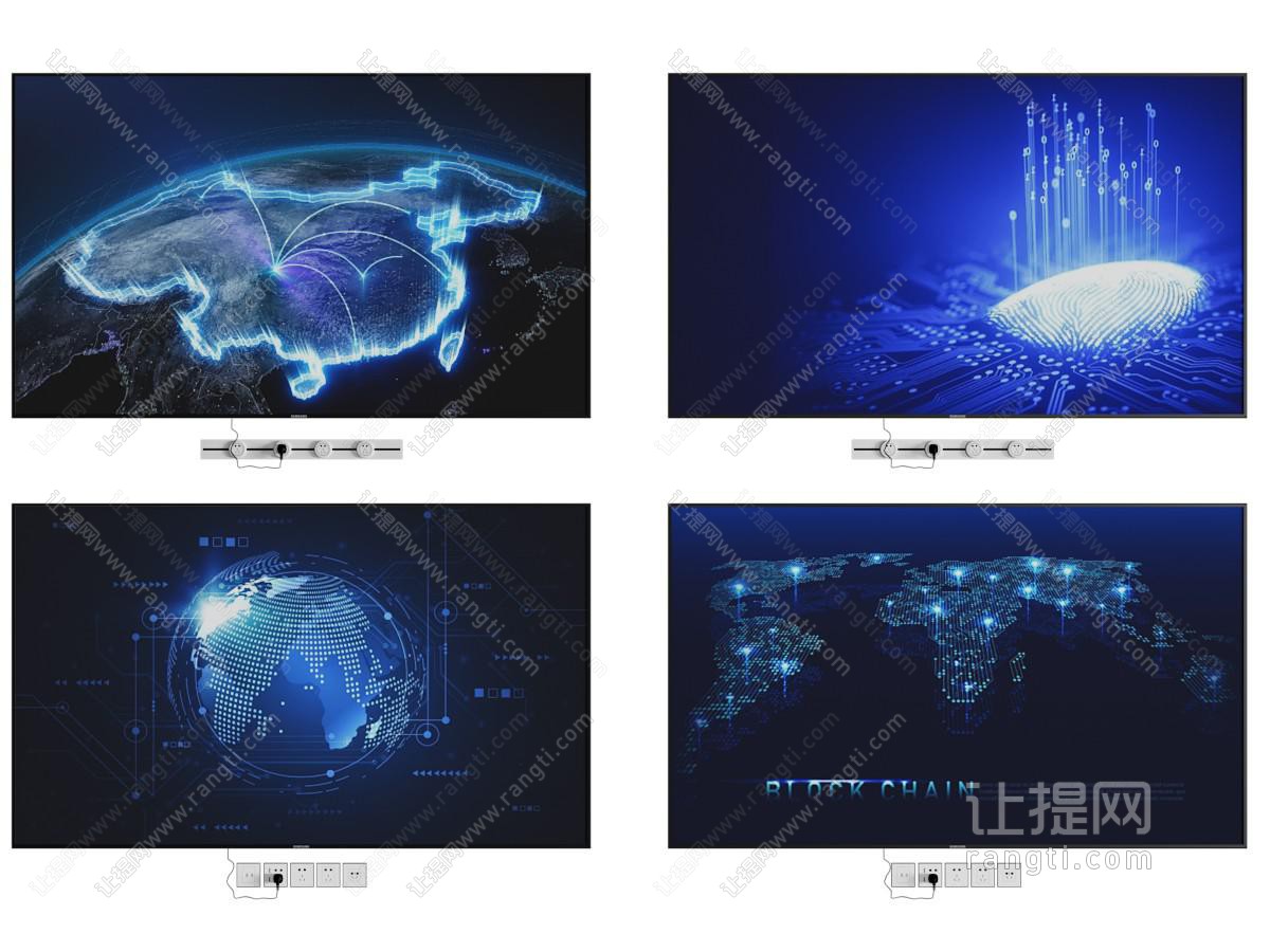 现代墙面液晶显示屏 电视机