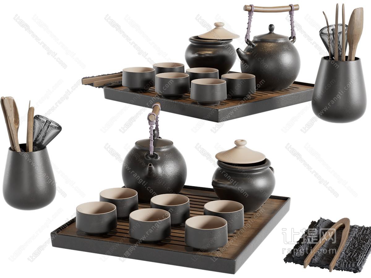 新中式茶盘 茶壶 茶杯 茶具杯子