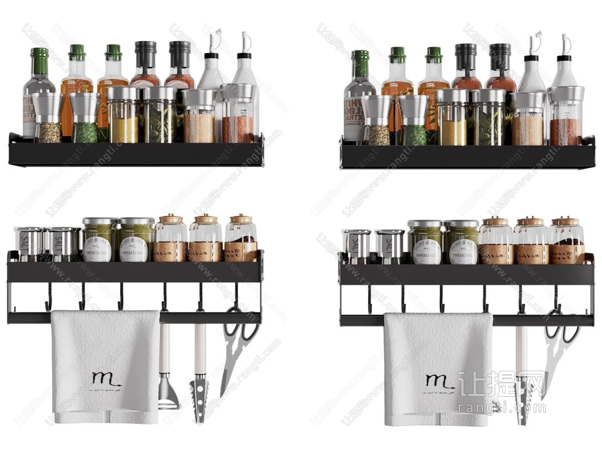现代调料瓶 厨具收纳架 厨房用品