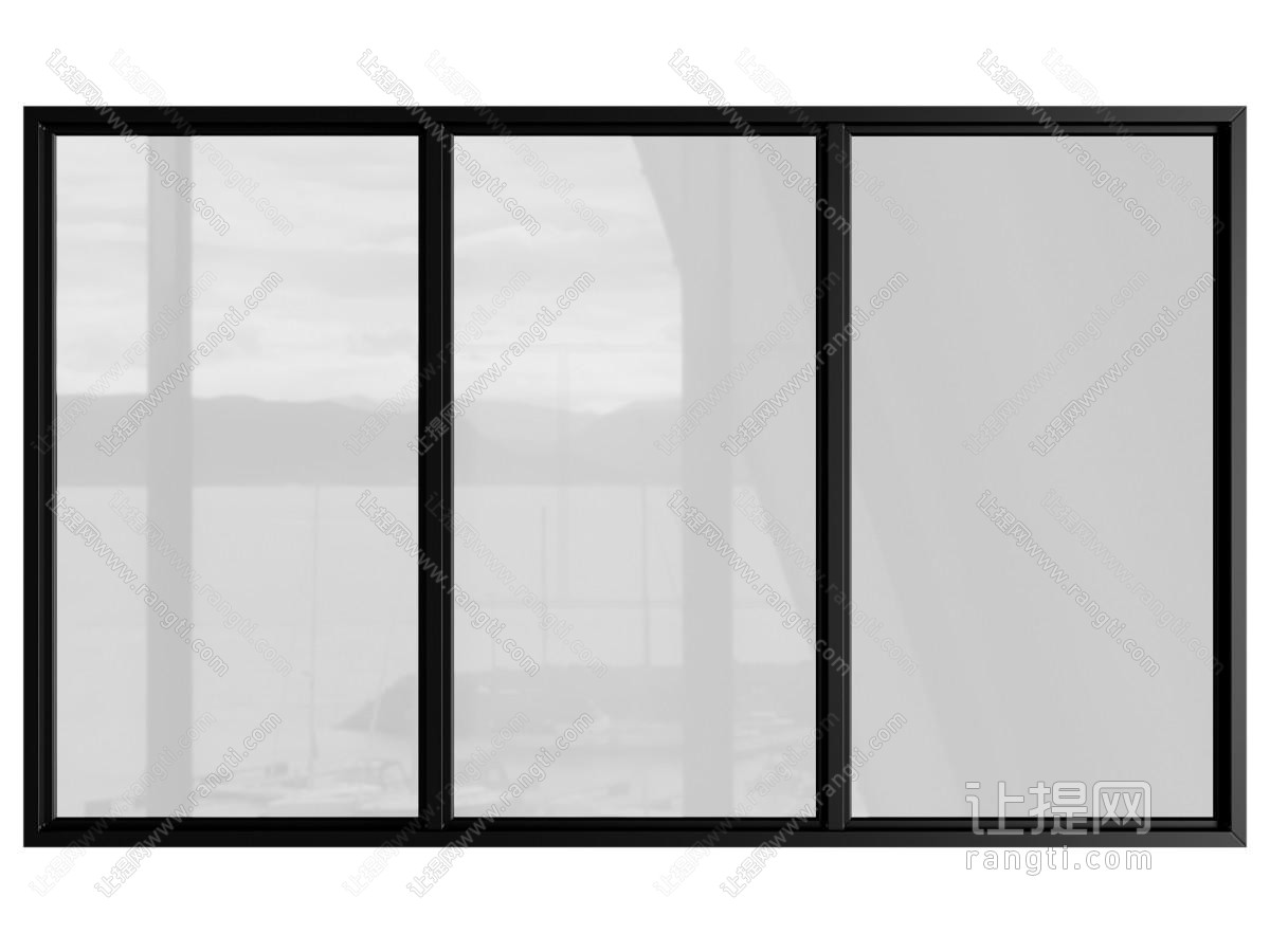 现代玻璃平开窗户