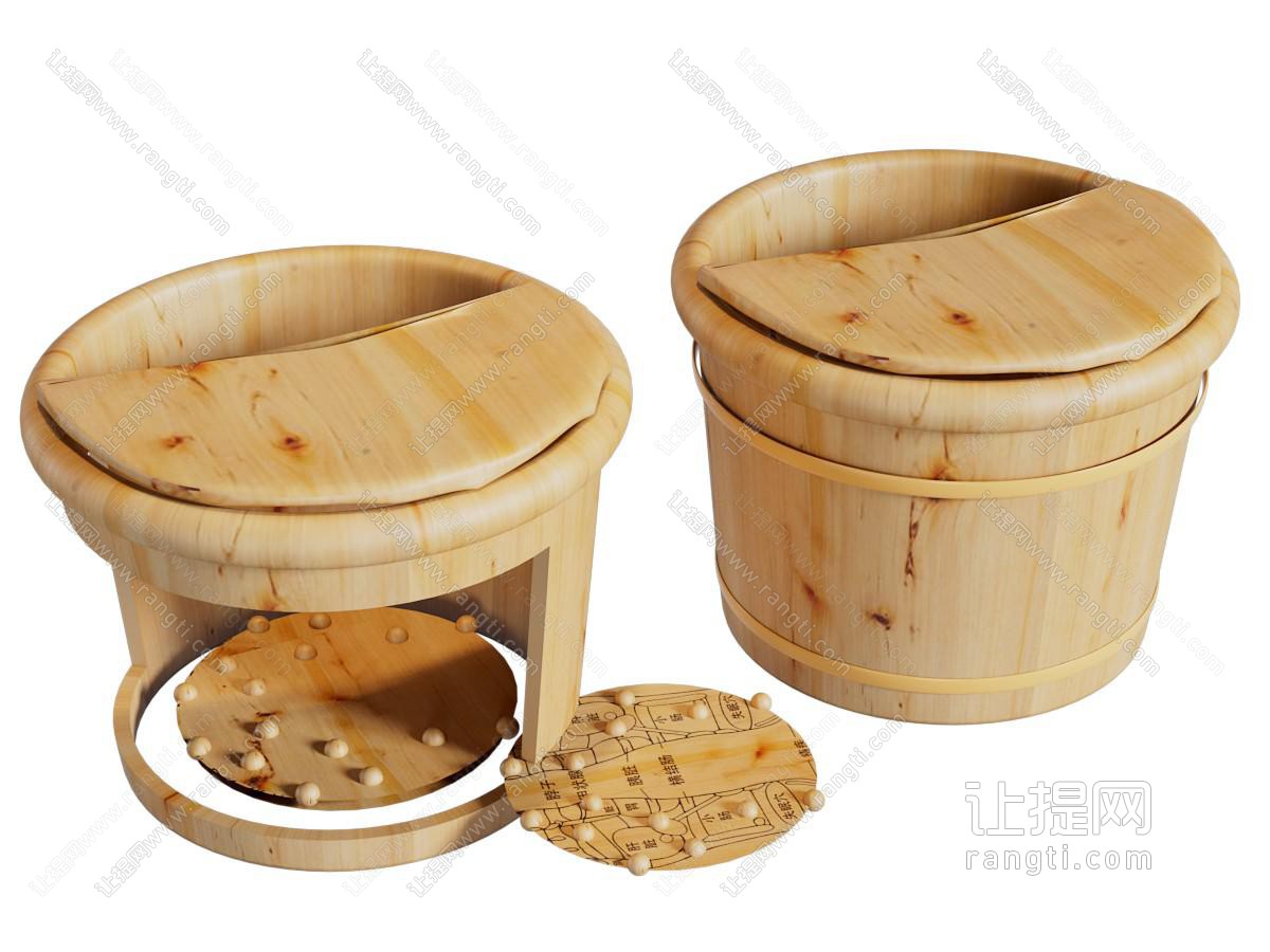 现代竹桶 洗脚木桶 足疗桶