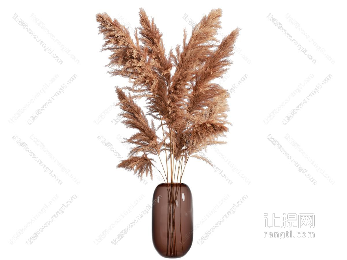 现代玻璃花瓶花卉