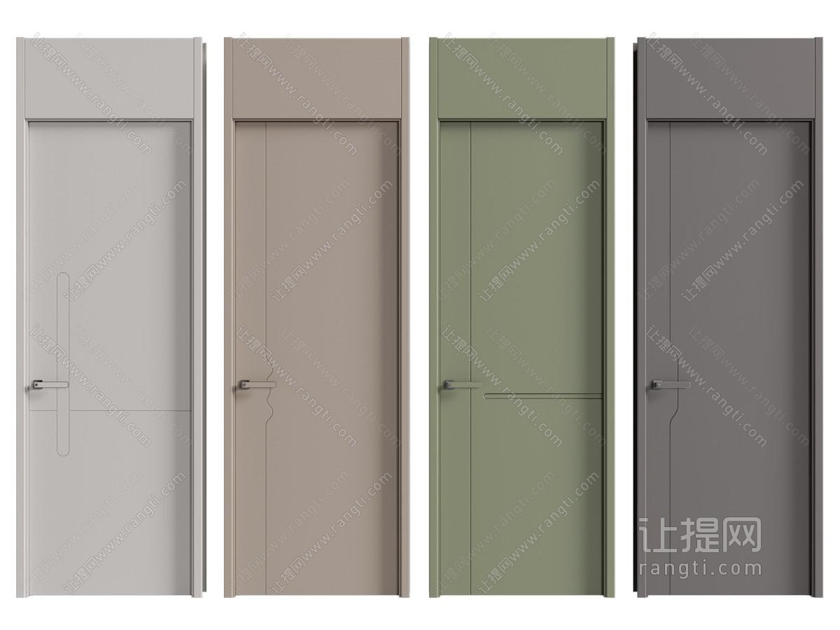 现代平开门 木门 房门