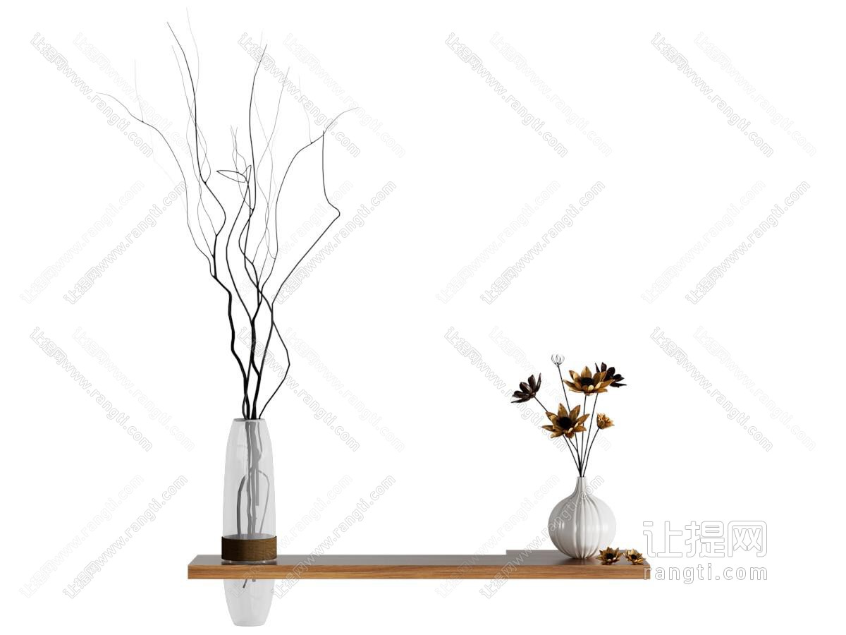 现代花瓶花卉