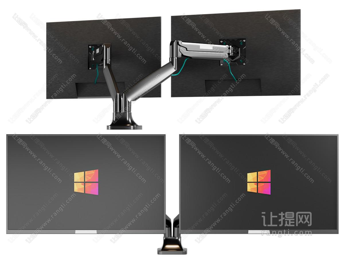 现代电脑显示器 双屏电脑显示器