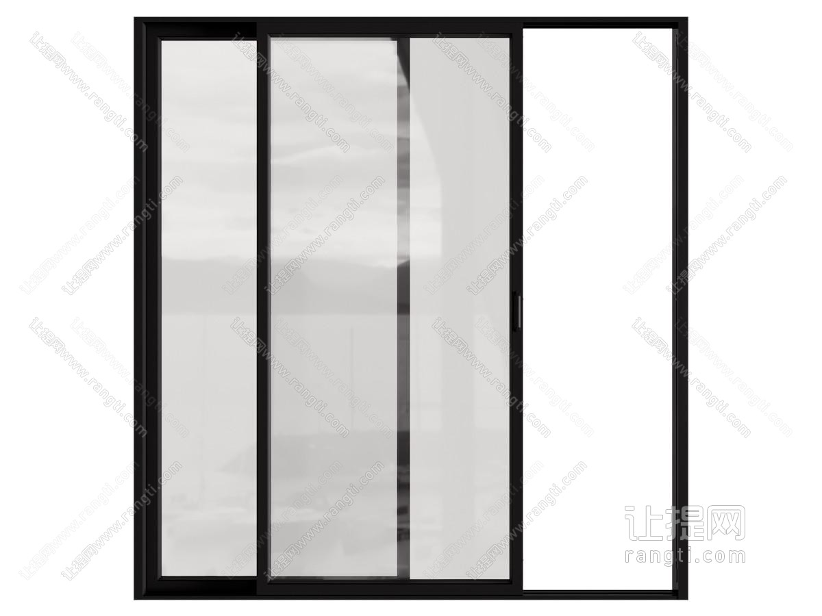 现代玻璃推拉门