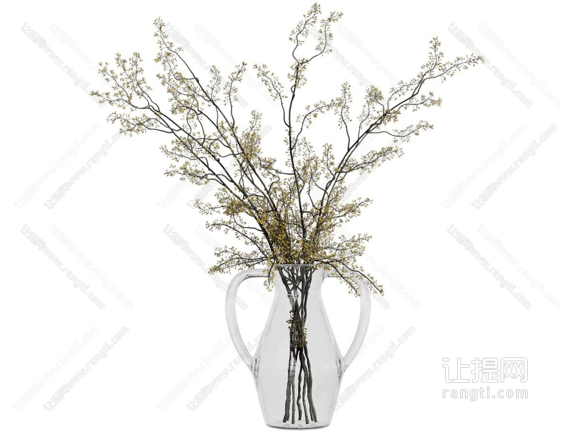 现代玻璃水罐花瓶花卉