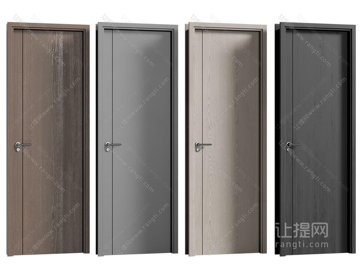现代木门 房门 平开门