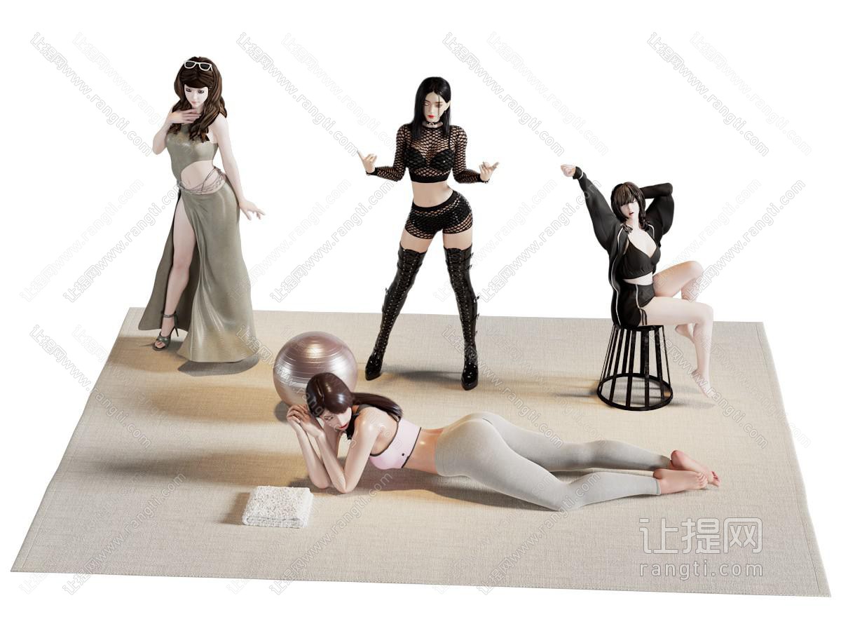 现代跳舞的女人 美女 女孩