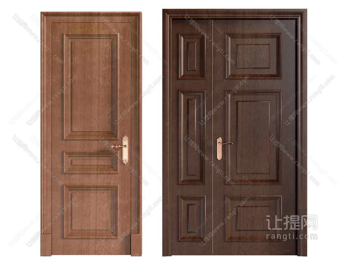 欧式木门 房门 子母入户门 平开门 防盗门