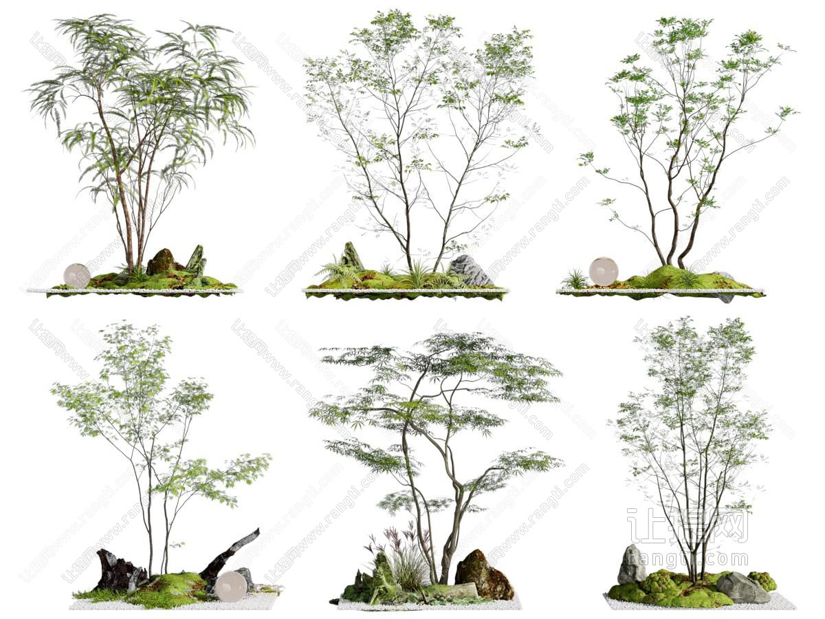 现代花草树木景观园艺小品