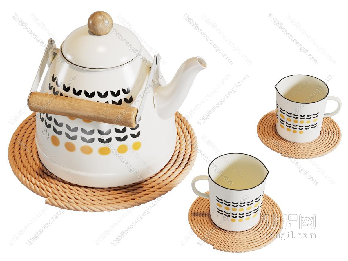 现代茶壶 茶杯 茶具杯子