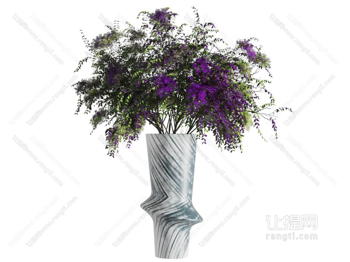 现代花瓶花卉