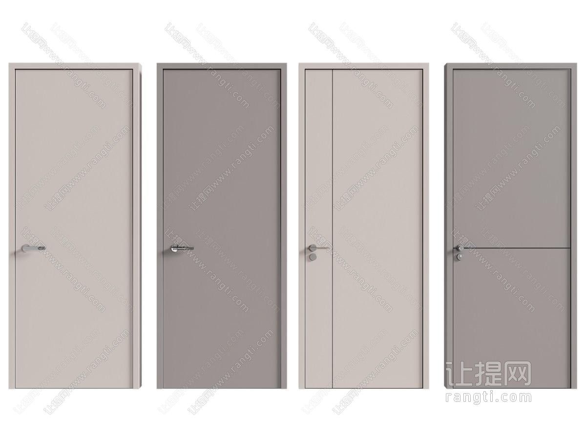 现代平开门 木门 单开门 房门
