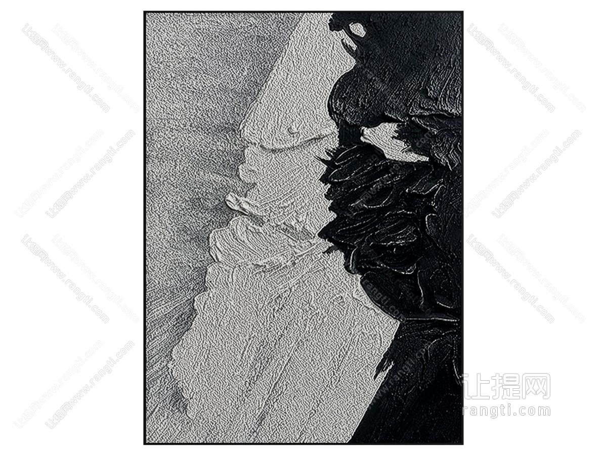 现代装饰挂画 肌理画