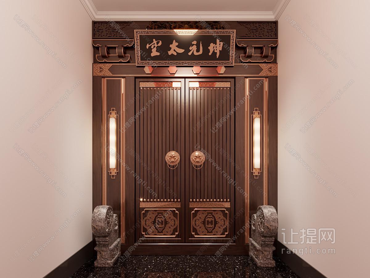 中式庭院门