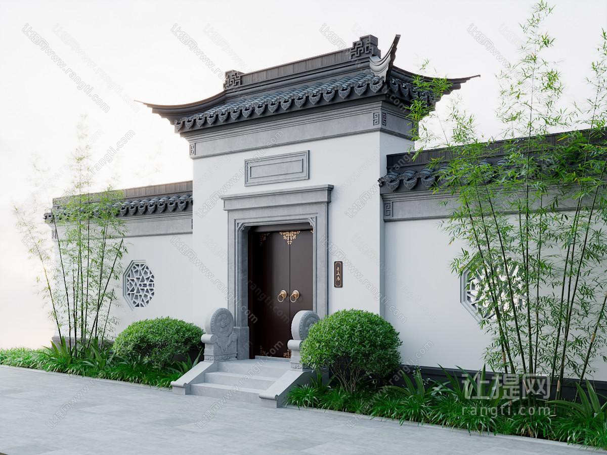 中式庭院大门