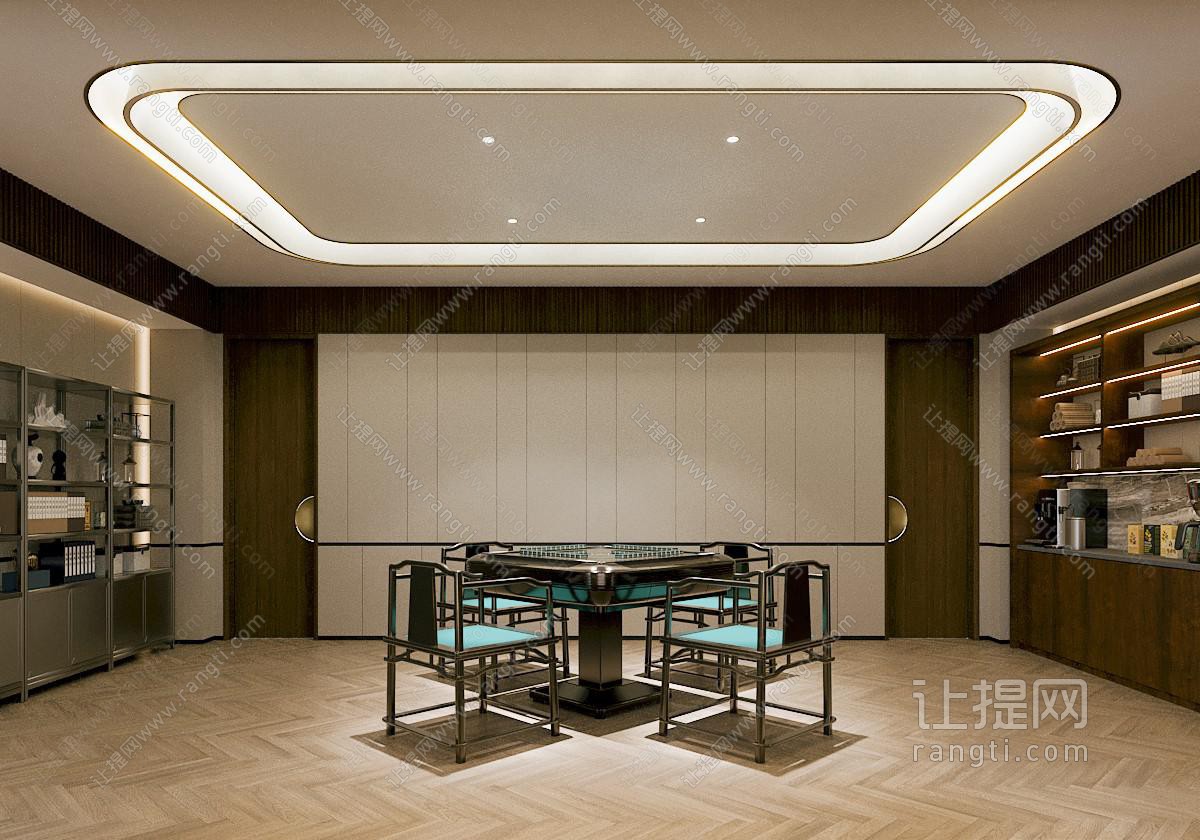 新中式棋牌室
