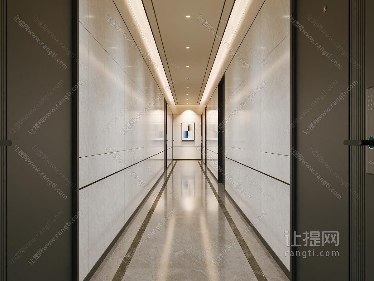 现代酒店过道