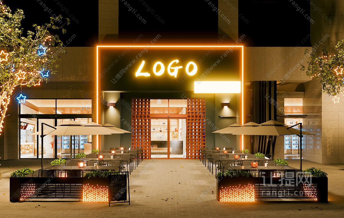 现代露天餐厅 餐饮空间