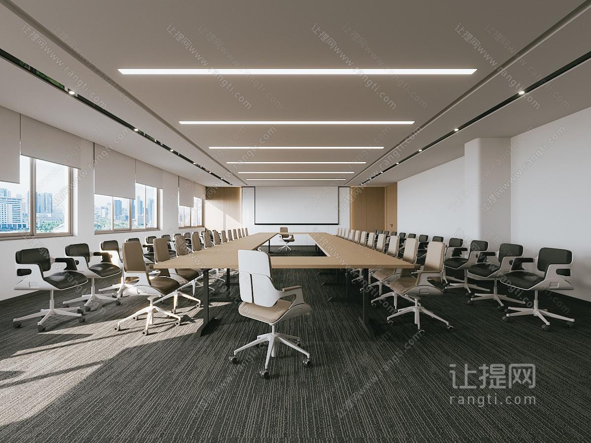现代会议室 会议桌椅