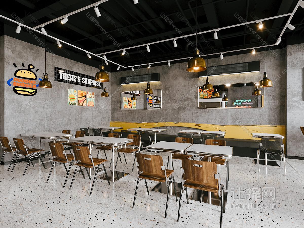 工业风汉堡店