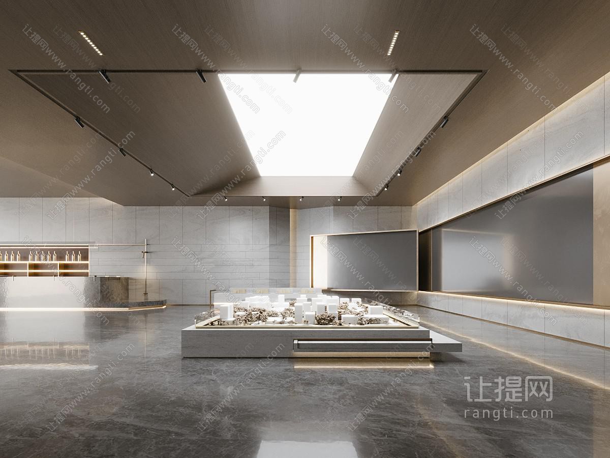 现代售楼处 售楼处沙盘区