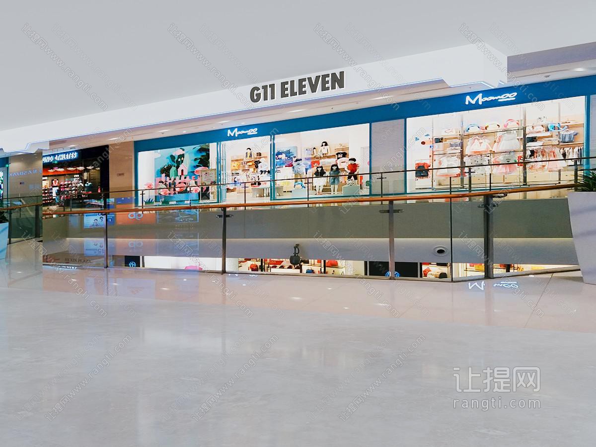 现代服装店 商场店铺