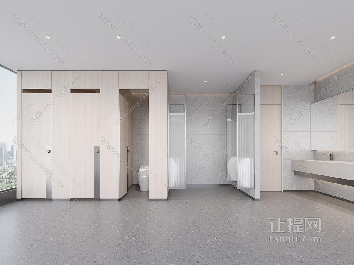 现代公共卫生间