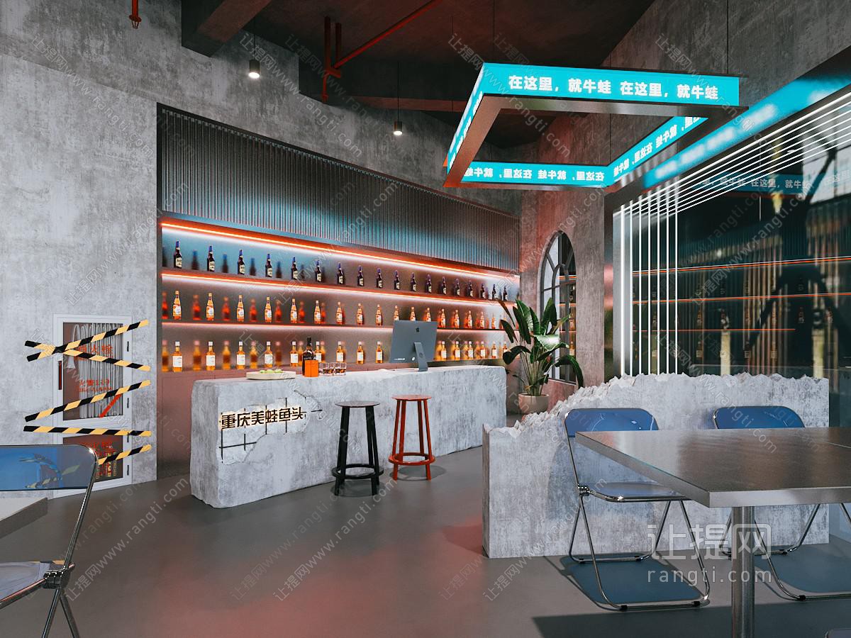 工业风火锅店
