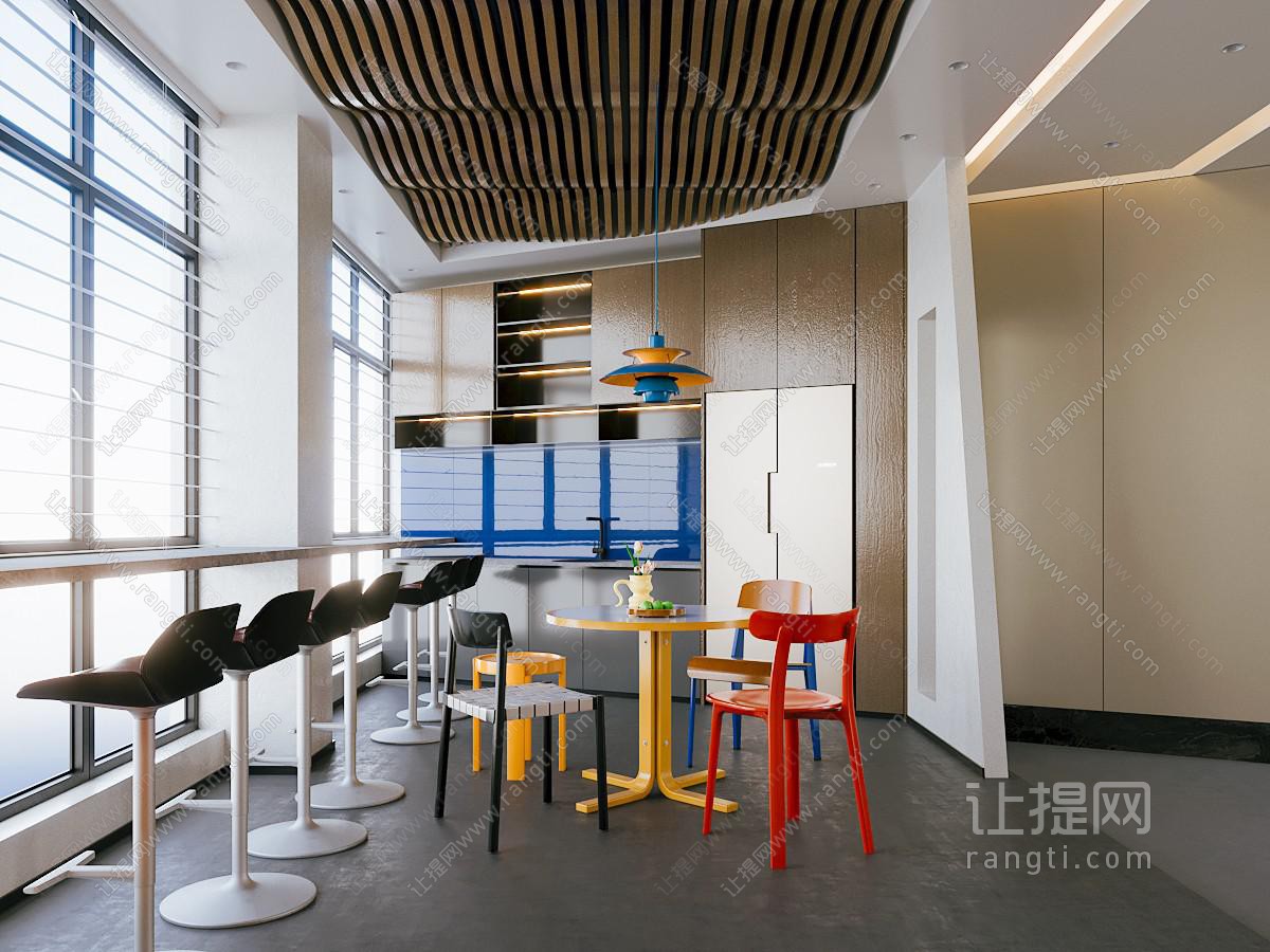 现代公司休闲区 茶水间
