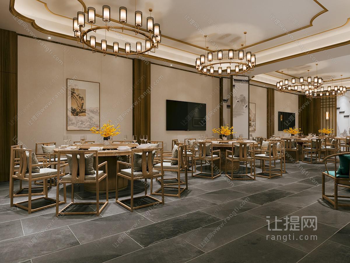 新中式酒店 饭店 包厢